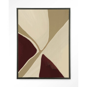 Urban Cotton Wandkleed 'Pandora' 110 x 145cm in Floating Frame - black