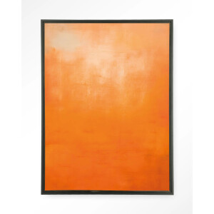 Urban Cotton Wandkleed 'Orange' 145 x 190cm in Floating Frame - black