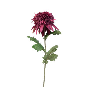 Kunstbloem chrysant groot - paars - 73 cm