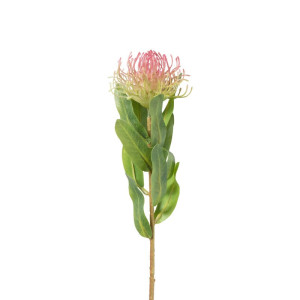 Kunstbloem leucospermum - fuchsia - 48 cm