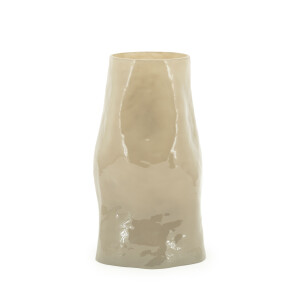 By-Boo Vaas 'Boyna' Glas, kleur Taupe