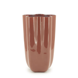 By-Boo Vaas 'Flori' Glas, kleur Koraalrood