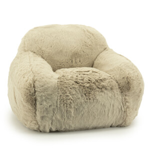 By-Boo Kinderfauteuil 'Hug' Fluffy, kleur Taupe