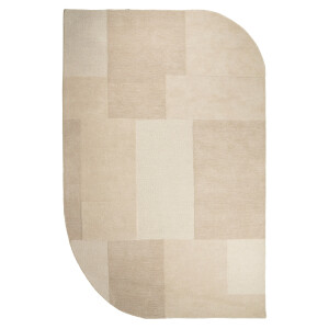 By-Boo Organisch Vloerkleed 'Contour' 190 x 290cm, kleur Beige