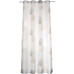 Kutti Gordijn Belinda Gordijn, halftransparant, etskant, gedessineerd, viscose-polyester (1 stuk)
