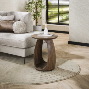 LifestyleFurn Ronde Bijzettafel 'Jabril' Acaciahout, 45cm
