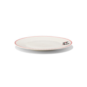 HEMA HEMA Takkie En Siepie Bord ⌀26cm Keramiek (wit)
