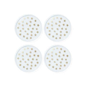 HEMA HEMA Bordjes Herbruikbaar Plastic Sterren - 4 Stuks (transparant)