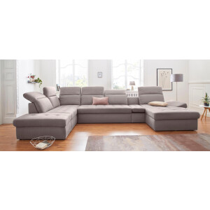 sit&more Zithoek Stardust U-vorm met verstelbare hoofdsteun, armleuningen en tafelelement