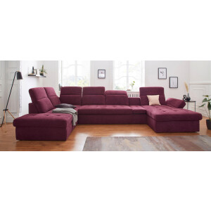 sit&more Zithoek Stardust U-vorm met verstelbare hoofdsteun, armleuningen en tafelelement