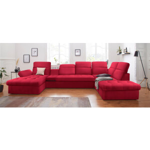 sit&more Zithoek Stardust U-vorm met verstelbare hoofdsteun, armleuningen en tafelelement