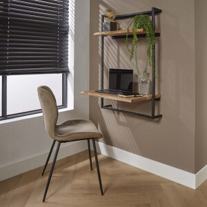 LifestyleFurn Hangend Bureau 'Sharlie' Massief Acacia