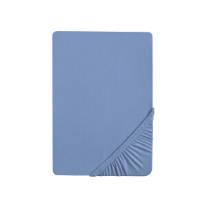 Biberna Jersey hoeslaken (Blauw, 180-200 x 200 cm)
