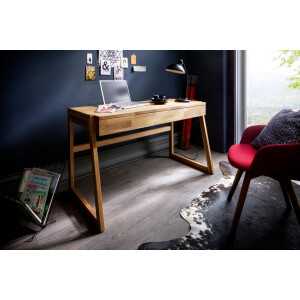 Home affaire Laptoptafel Dura van massief hout, laden met soft-closetechniek