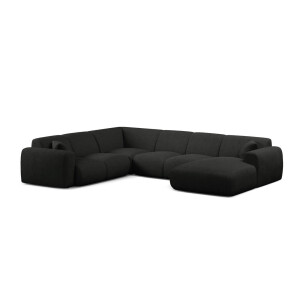 Modulaire hoekbank Molino links bouclé | Micadoni Home