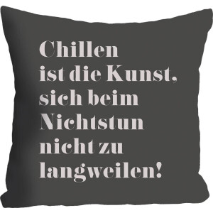 queence Sierkussen Chillen is de kunst, ... Kussenovertrek zonder vulling(1 stuk)