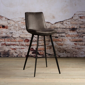 Tower Living barkruk 'Pamplona' (zithoogte 75cm), kleur antraciet