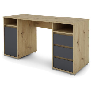 byLIVING Bureau Lobo (Ambachtelijk eiken/antraciet)