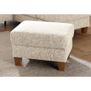 Home affaire Hocker Texel met binnenvering en contrastnaad, poten beuken eikenkleur
