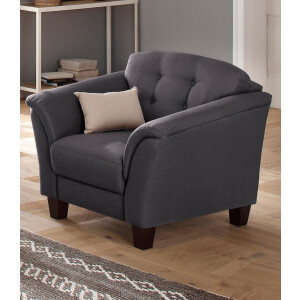 Home affaire Fauteuil Trondheim met binnenvering, capitonnage achter, poten van beukenhout (set)