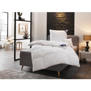 SPESSARTTRAUM Donzen dekbed + veren kussen First class Besparingsset: 5 warmteklassen, 135x200 cm & 155x220 cm (voordeelset)