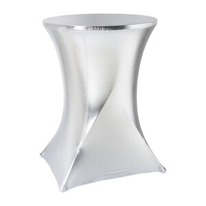 Statafelrok - zilverkleurig - ø80x110 cm