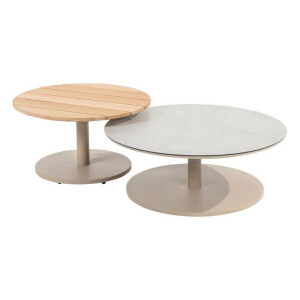 Taste by 4 Seasons Bijzettafels Sara Latte Teak Ø65/80 cm