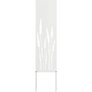vidaXL - Tuin - Privacy - Scherm - Fretwerk - Wit - 32 - x - 140 - cm - Koudgewalst - staal
