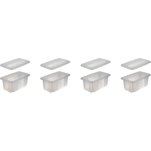 keeeper Organizer Emil Opbergbox, 7 L, met deksel, hoogwaardige kunststof (set, 4-delig)