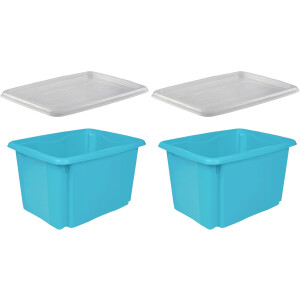 keeeper Stapelbox Emil 30 l, met deksel, hoogwaardige kunststof (set, 2 stuks)