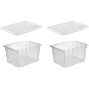 keeeper Organizer Emil Opbergbox, 24 L, met deksel, hoogwaardige kunststof (set, 2-delig)