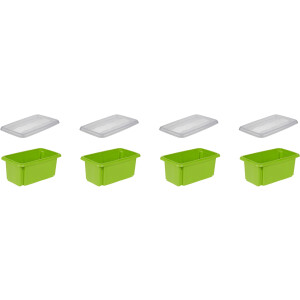 keeeper Organizer Emil Opbergbox, 7 L, met deksel, hoogwaardige kunststof (set, 4-delig)