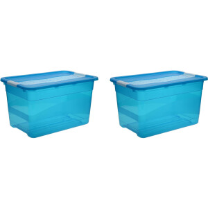 keeeper Organizer CORNELIA Opbergbox, 52 L, met deksel en grendelslot, kunststof (set, 2-delig)