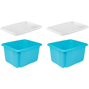 keeeper Organizer Emil Opbergbox, 24 L, met deksel, hoogwaardige kunststof (set, 2-delig)
