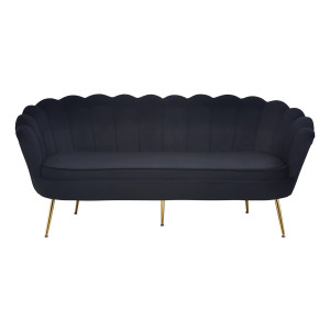 Artistiq 3-zitsbank 'Libby' Velvet, kleur zwart