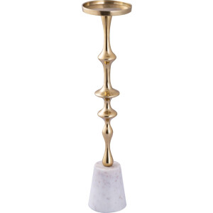PTMD Kandelaar Cassady - 11x11x49 cm - Aluminium - Goud