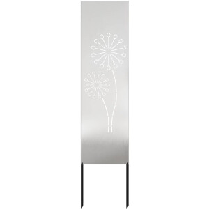vidaXL - Tuin - Privacy - Scherm - Fretwerk - Zilver - 32 - x - 140 - cm - Roestvrij - staal