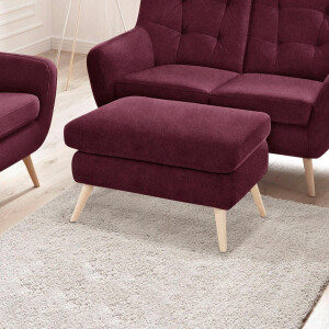 exxpo - sofa fashion Hocker Scandi comfortabel en elegant met hoge houten voet