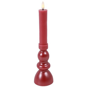 Kandelaar en kaars Nuala LED L roze
