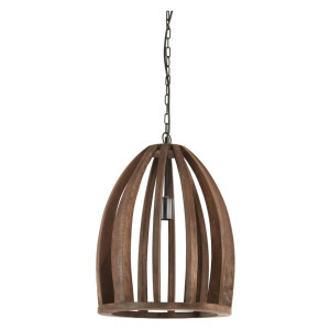 Light & Living Hanglamp 'Haranka' Mangohout, 38cm, kleur Donkerbruin