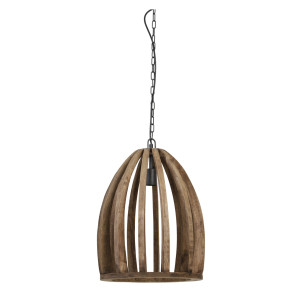 Light & Living Hanglamp 'Haranka' 38cm, Mangohout, kleur Chocoladebruin