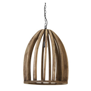 Light & Living Hanglamp 'Haranka' Mangohout, 47cm, kleur Donkerbruin