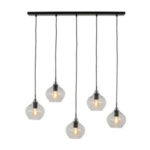 Light & Living Hanglamp 'Rakel' 5-Lamps, kleur Mat Zwart