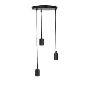 Light & Living Hanglamp 'Brandon' 3-Lamps, kleur Zwart