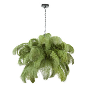 Light & Living Hanglamp 'Feather' kleur Olijfgroen