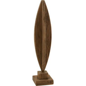 J-Line decoratie op voet Luke - dennenhout - bruin - small