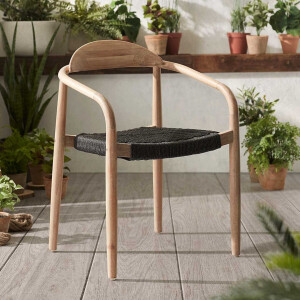 Kave Home Tuin / Eetkamerstoel 'Nina', kleur Donkergrijs