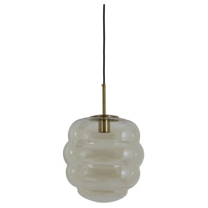 Light & Living Hanglamp 'Misty' 30cm, kleur Amber/Goud