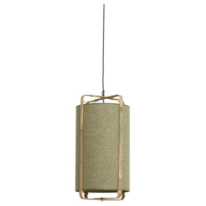 Light & Living Hanglamp 'Sendai' Jute en bamboe, 27cm, kleur Groen