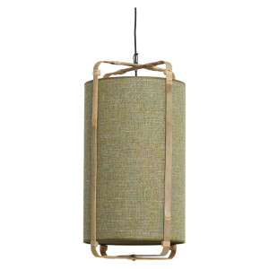 Light & Living Hanglamp 'Sendai' Jute en Bamboe, 42cm, kleur Groen